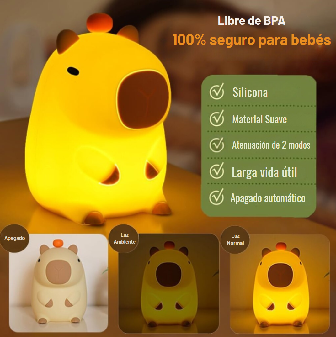 Lámpara Capibara (Led, Silicona)