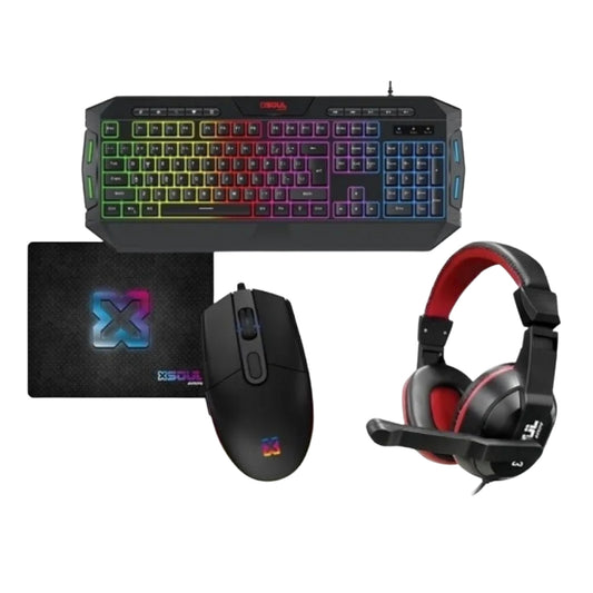 Kit Gamer 4 en 1 Teclado+Mouse+MousePad+Audífonos Aoas