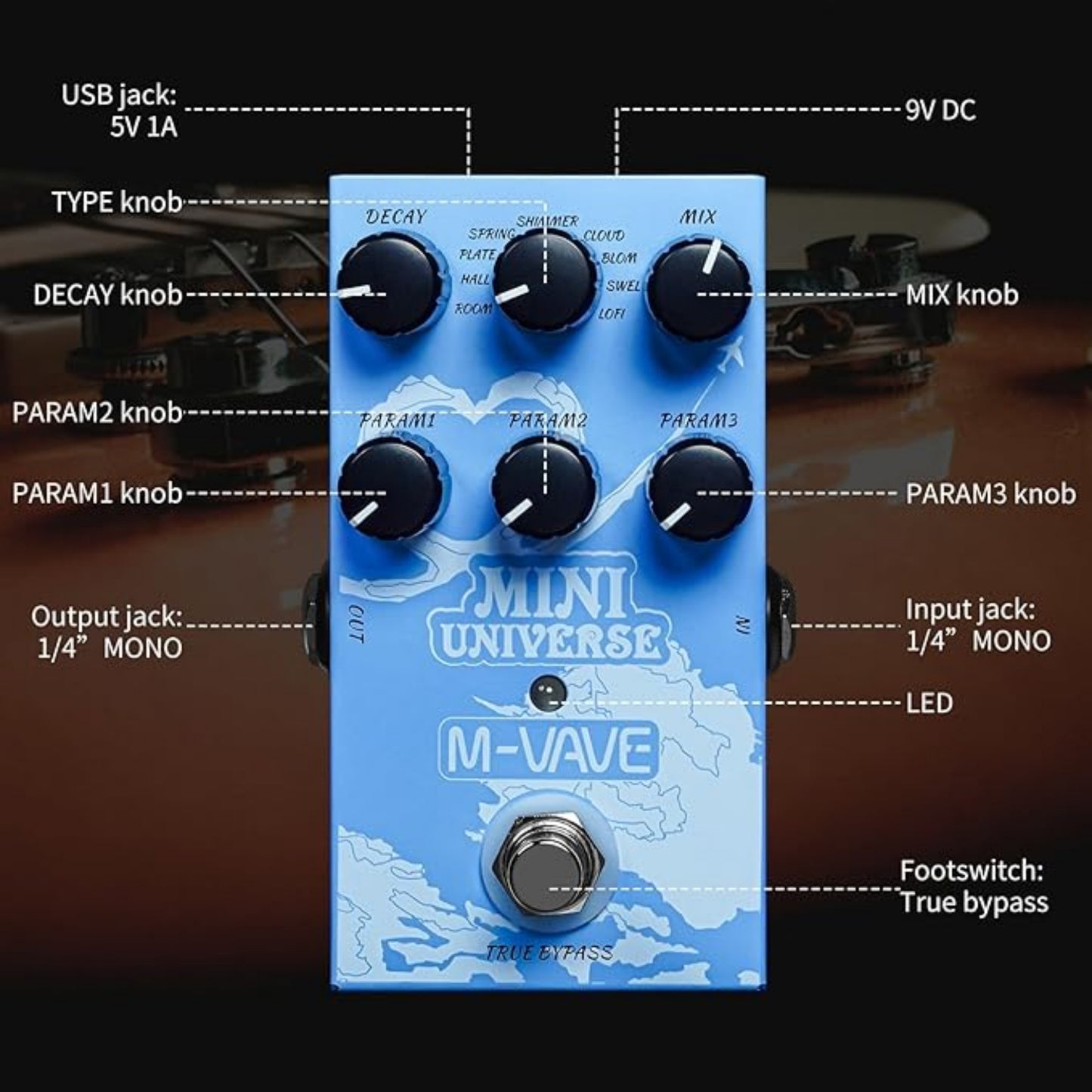 M-Vave Reverb Mini Universe - Pedal